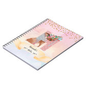 Monogram Letter H Baby Deer Girl Daily Diary Notizblock (Linke Seite)