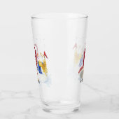 Monogram Letter H Winter Trees Weihnachtsschneeman Glas (Links)