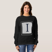 Monogram Letter I Alphabet I Initial Navy Blue Sweatshirt (Vorne ganz)