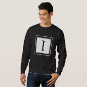 Monogram Letter I Alphabet I Initial Navy Blue   Sweatshirt (Vorne ganz)