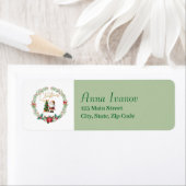 Monogram Letter I Christmas Wreath w/Santa Claus (Insitu)