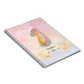 Monogram Letter J Kitten Girl Daily Diary Notizblock (Rechte Seite)