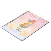 Monogram Letter J Kitten Girl Daily Diary Notizblock (Linke Seite)