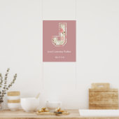 Monogram Letter J Poster (Küche)