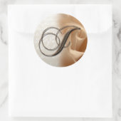 Monogram Letter J Wedding Envelope Sticker (Tasche)
