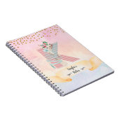 Monogram Letter K Baby Llama Girl Daily Diary Notizblock (Rechte Seite)
