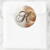 Monogram Letter K Wedding Envelope Sticker (Tasche)