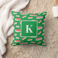 Monogram Letter Kawaii Sushi Muster Japanisches Es