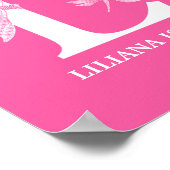 Monogram-Letter L Dragonfly Girl Room mit benutzer Poster (Ecke)