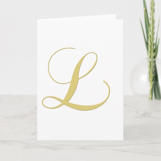 Monogram Letter L Golden Single (Vorderseite)