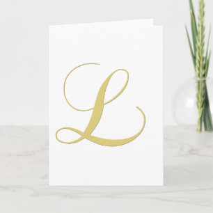 Monogram Letter L Golden Single