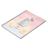 Monogram Letter L Lovely Sheep Girl Daily Study Notizblock (Linke Seite)