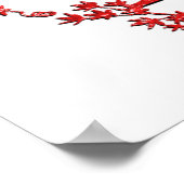 Monogram Letter M - Rote Blätter Poster (Ecke)