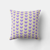 Monogram Letter N Initial Blue Polka Dot Memento Kissen (Rückseite)