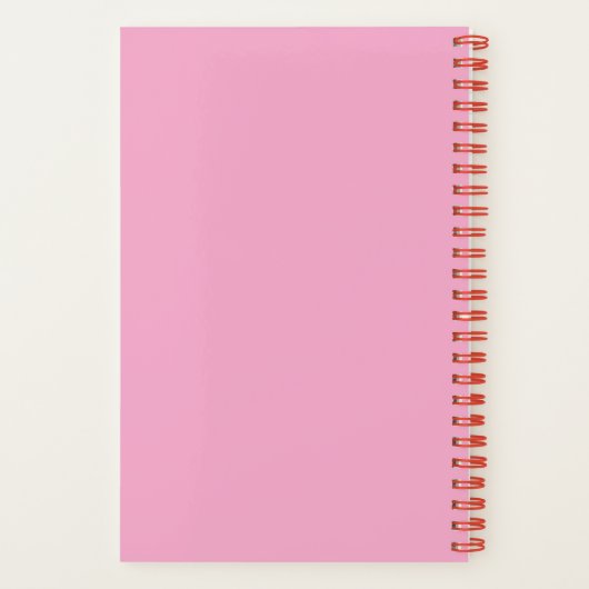 Monogram Letter Notebook - rosa Princess Design Notizblock (Rückseite)