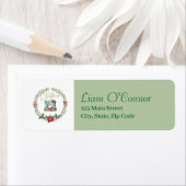 Monogram Letter O:Christmas Wreath w/Santa Claus (Insitu)