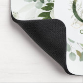 Monogram Letter O Greenerath Wreath Mouse Pad Mousepad (Ecke)