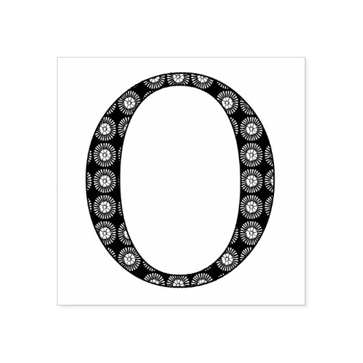 Monogram Letter O Gummistempel (Prägung)