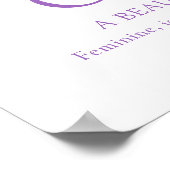 Monogram Letter O Orchname Aquarellfarben Kinderzi Poster (Ecke)