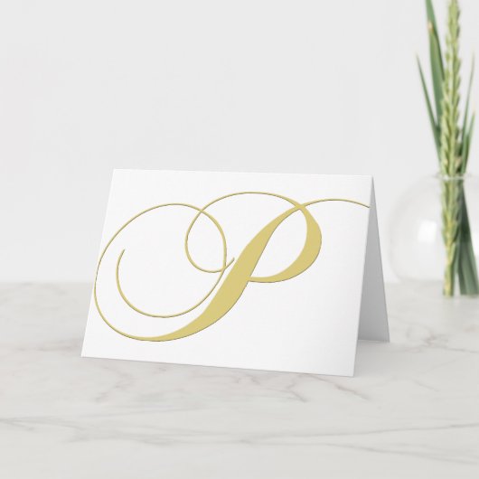 Monogram Letter P Golden Single (Vorderseite)