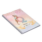 Monogram Letter Q Baby Deer Girl Daily Diary Notizblock (Rechte Seite)