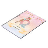 Monogram Letter Q Baby Deer Girl Daily Diary Notizblock (Linke Seite)