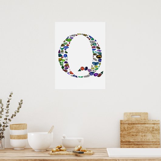 Monogram Letter Q Poster (Küche)