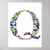 Monogram Letter Q Poster (Vorne)