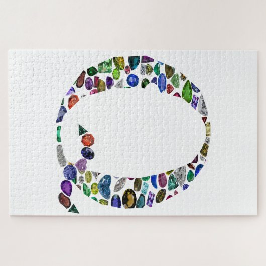 Monogram Letter Q Puzzle (Horizontal)