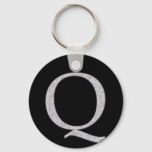 Monogram Letter Q Schlüsselanhänger (Vorderseite)