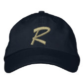 Monogram Letter R bestickt Bestickte Baseballkappe (Vorderseite)