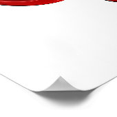 Monogram Letter R Red Poster (Ecke)