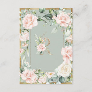 Monogram Letter R Wedding Danke Card