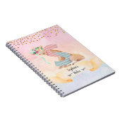 Monogram Letter S Baby Giraffe Girl Daily Study Notizblock (Rechte Seite)