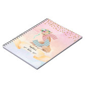 Monogram Letter S Baby Giraffe Girl Daily Study Notizblock (Linke Seite)