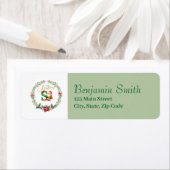 Monogram Letter S:Christmas Wreath w/Santa Claus (Insitu)