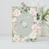 Monogram Letter S Wedding Danke Card (Stehend Vorderseite)