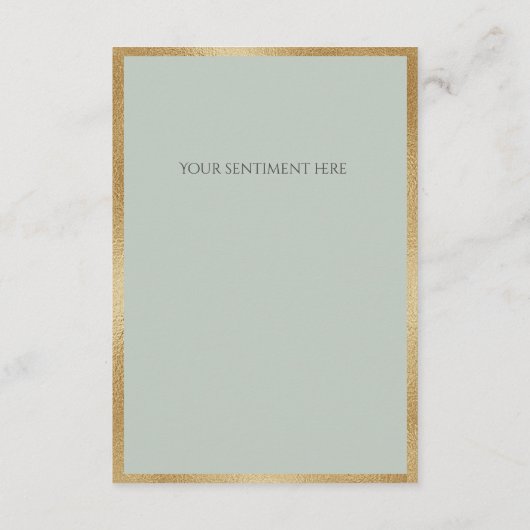 Monogram Letter S Wedding Danke Card (Rückseite)