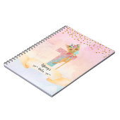 Monogram Letter T Kitten Girl Homeschool Study Notizblock (Linke Seite)