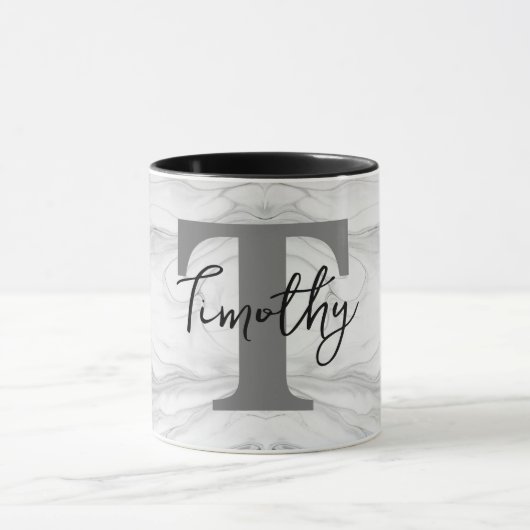 Monogram Letter T (modern und klassisch) Tasse (Zentrum)