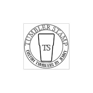 Monogram Letter Tasse Cup Tumbler Gummistempel