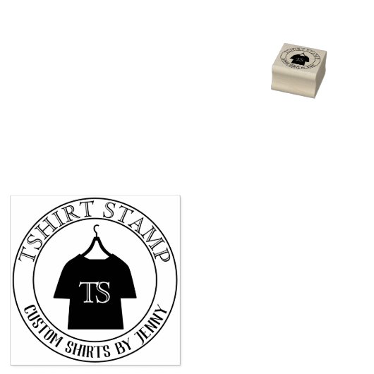 Monogram Letter Tshirt Apparel Hanger Gummistempel (Stempel)