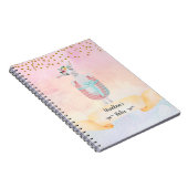 Monogram Letter U Niedlich Sheep Homeschool Girl Notizblock (Rechte Seite)