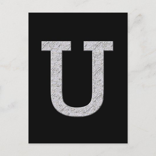 Monogram Letter U Postkarte (Vorderseite)