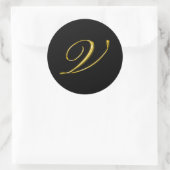 Monogram Letter V Wedding Umschlag Aufkleber (Tasche)