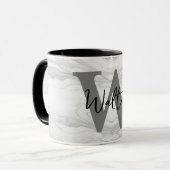 Monogram Letter W aus modernem und klassischem Mar Tasse (Vorderseite Links)