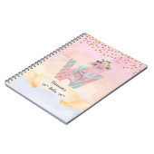 Monogram Letter W Baby Pig Homeschool Girl Notizblock (Linke Seite)