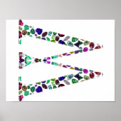 Monogram Letter W - Gemstone Initial Design Poster (Vorne)
