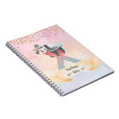 Monogram Letter X Baby Panda Girl Daily Diary Notizblock (Rechte Seite)