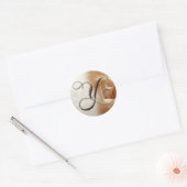 Monogram Letter Y Wedding Envelope Sticker (Umschlag)